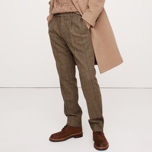 Banana Republic Plaid Flannel Pant Size 32x32 Brown Wool 577326 NWOT NEW $180